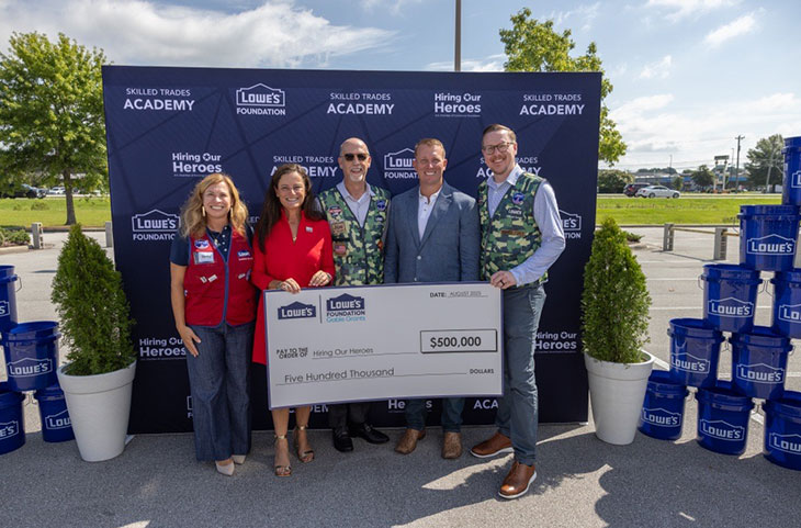 Lowe’s Foundation awards $500,000 to Hiring Our Heroes to prepare military community for skilled trades careers